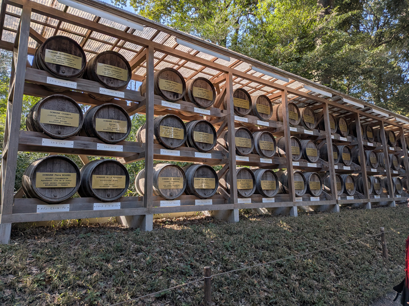 奉納された酒樽